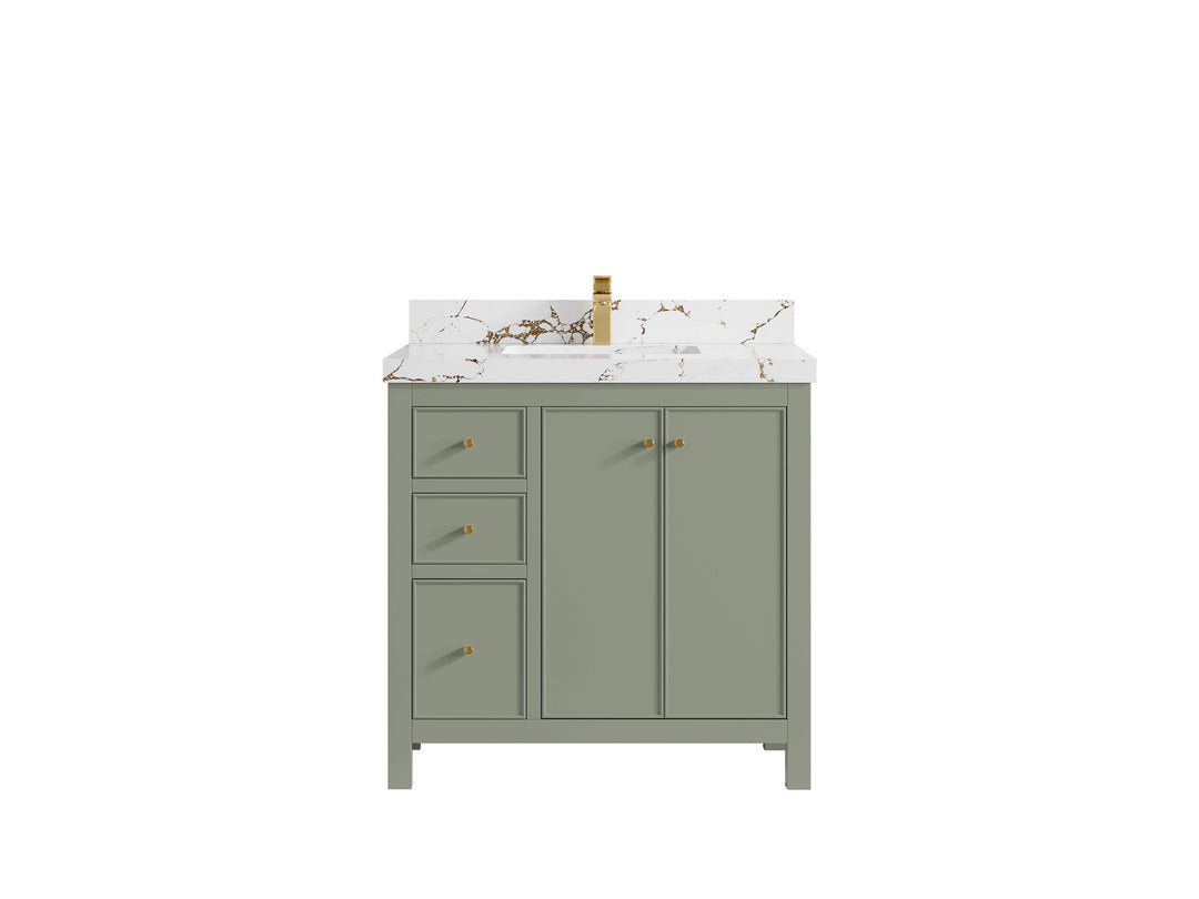 Chicago 36 in. W x 22 in. D Center Sink Bathroom Vanity