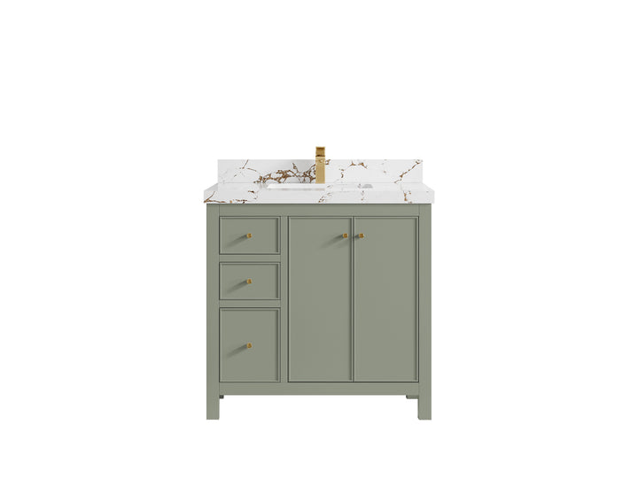 Chicago 36 in. W x 22 in. D Center Sink Bathroom Vanity - photo 37
