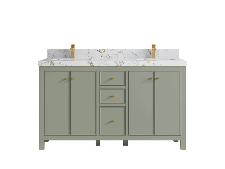 Chicago 60 in. W x 22 in. D Double Sink Bathroom Vanity - photo 39