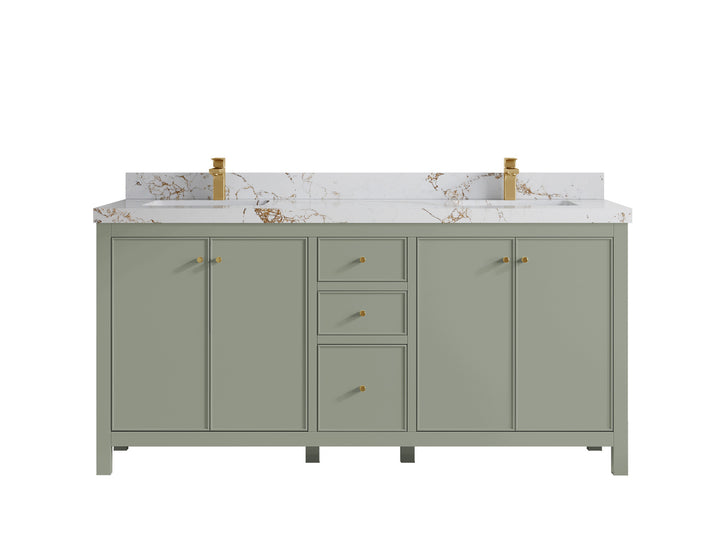 Chicago 72 in. W x 22 in. D Double Sink Bathroom Vanity - photo 39