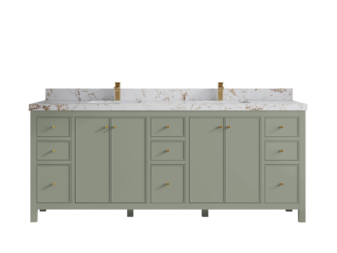 Chicago 84 in. W x 22 in. D Double Sink Bathroom Vanity