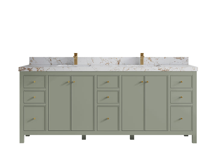 Chicago 84 in. W x 22 in. D Double Sink Bathroom Vanity - photo 39