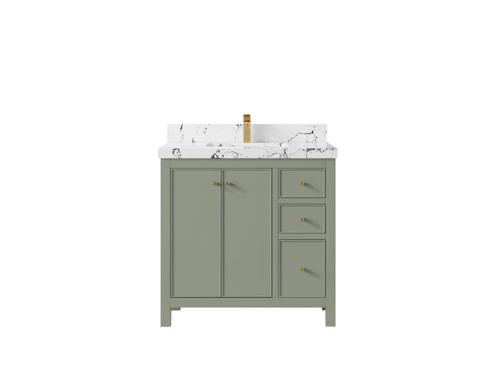 Chicago 36 in. W x 22 in. D Center Sink Bathroom Vanity - photo 39