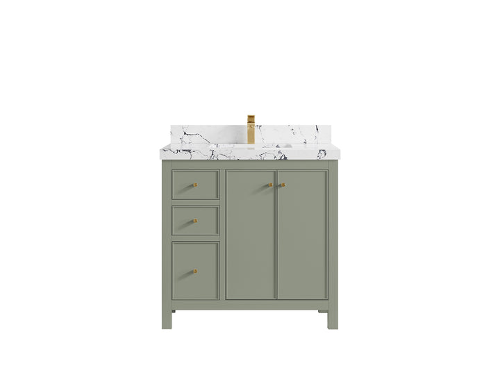 Chicago 36 in. W x 22 in. D Center Sink Bathroom Vanity - photo 39
