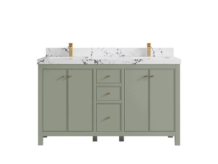 Chicago 60 in. W x 22 in. D Double Sink Bathroom Vanity - photo 41