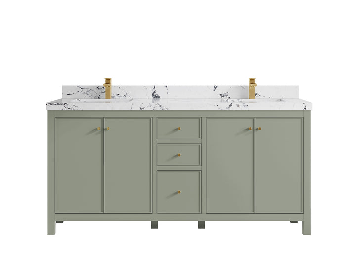 Chicago 72 in. W x 22 in. D Double Sink Bathroom Vanity - photo 41