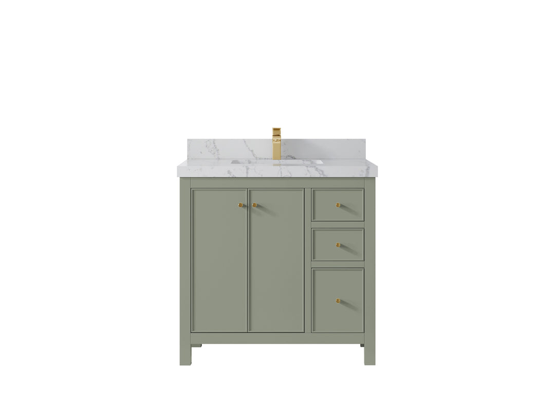 Chicago 36 in. W x 22 in. D Center Sink Bathroom Vanity