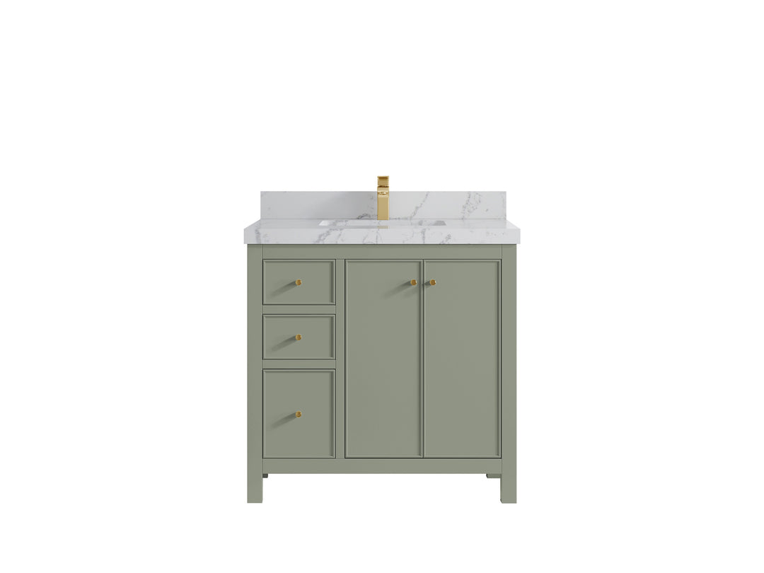 Chicago 36 in. W x 22 in. D Center Sink Bathroom Vanity