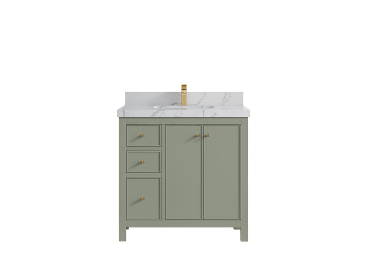 Chicago 36 in. W x 22 in. D Center Sink Bathroom Vanity - photo 41