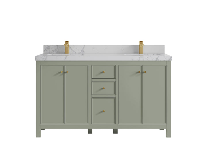 Chicago 60 in. W x 22 in. D Double Sink Bathroom Vanity - photo 43