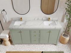 Chicago 72 in. W x 22 in. D Double Sink Bathroom Vanity - photo 47