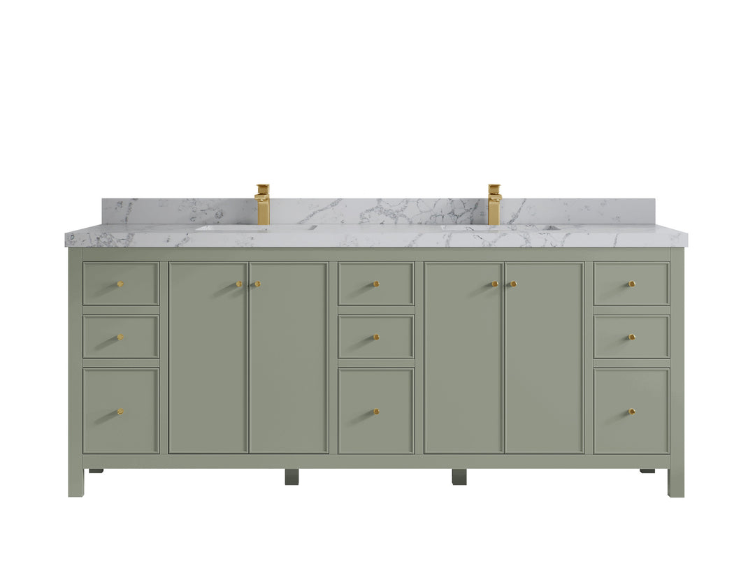 Chicago 84 in. W x 22 in. D Double Sink Bathroom Vanity