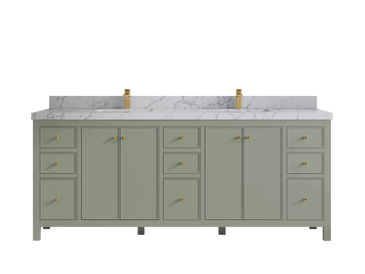 Chicago 84 in. W x 22 in. D Double Sink Bathroom Vanity - photo 43