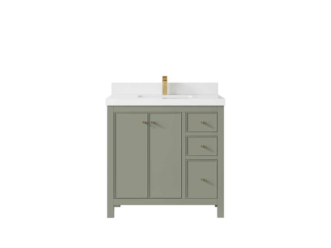 Chicago 36 in. W x 22 in. D Center Sink Bathroom Vanity