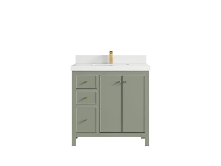 Chicago 36 in. W x 22 in. D Center Sink Bathroom Vanity - photo 43