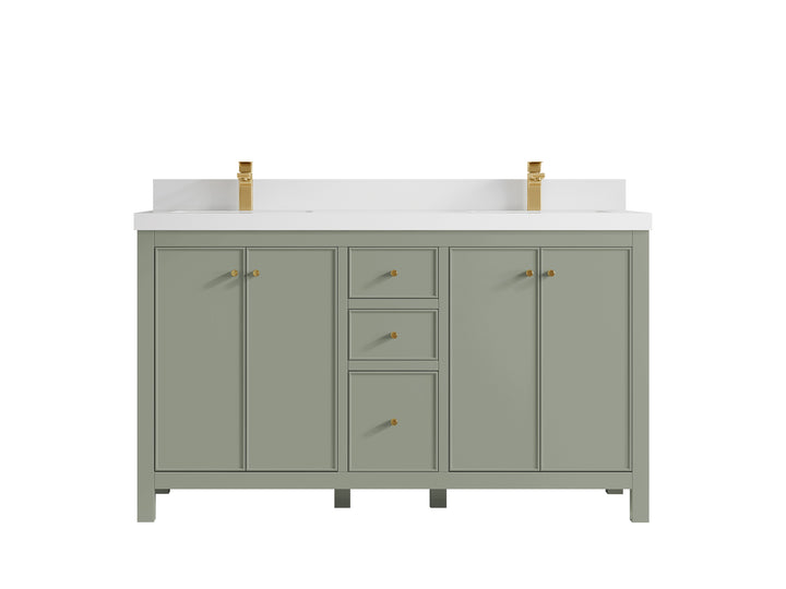 Chicago 60 in. W x 22 in. D Double Sink Bathroom Vanity - photo 45