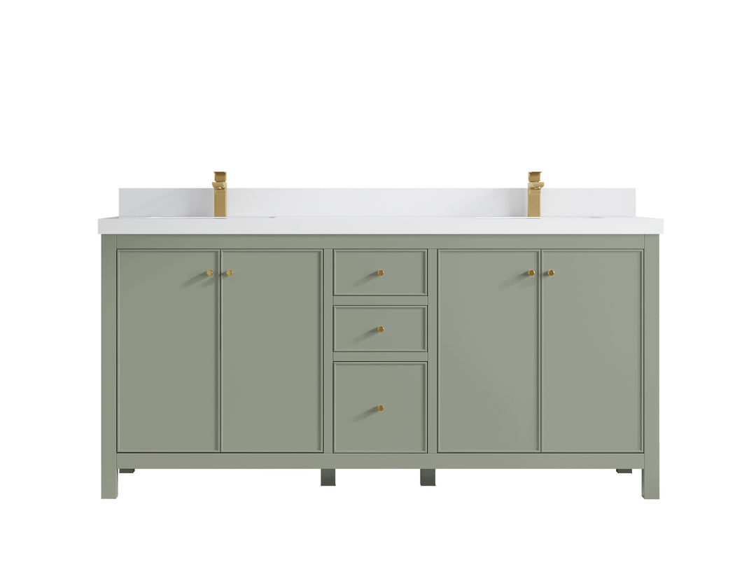 Chicago 72 in. W x 22 in. D Double Sink Bathroom Vanity