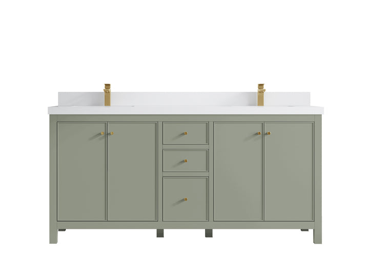 Chicago 72 in. W x 22 in. D Double Sink Bathroom Vanity - photo 45