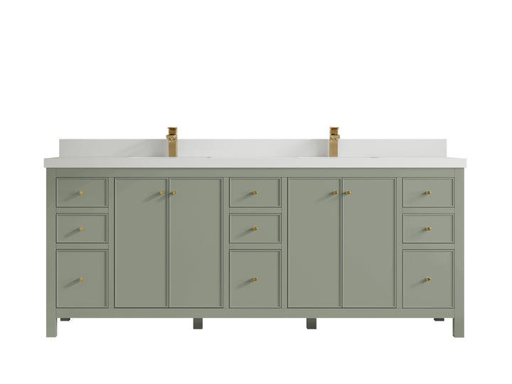 Chicago 84 in. W x 22 in. D Double Sink Bathroom Vanity - photo 45