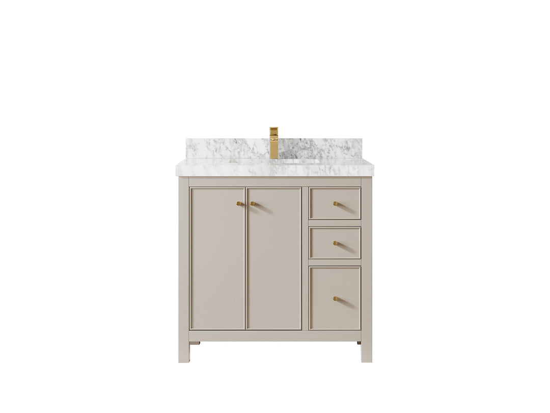 Chicago 36 in. W x 22 in. D Center Sink Bathroom Vanity