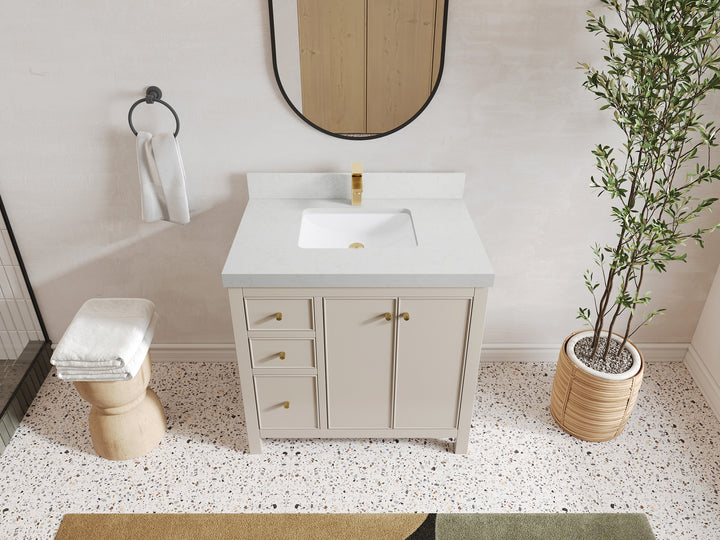 Chicago 36 in. W x 22 in. D Center Sink Bathroom Vanity - photo 12