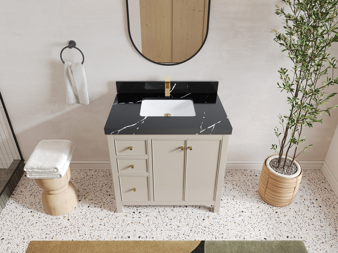 Chicago 36 in. W x 22 in. D Center Sink Bathroom Vanity