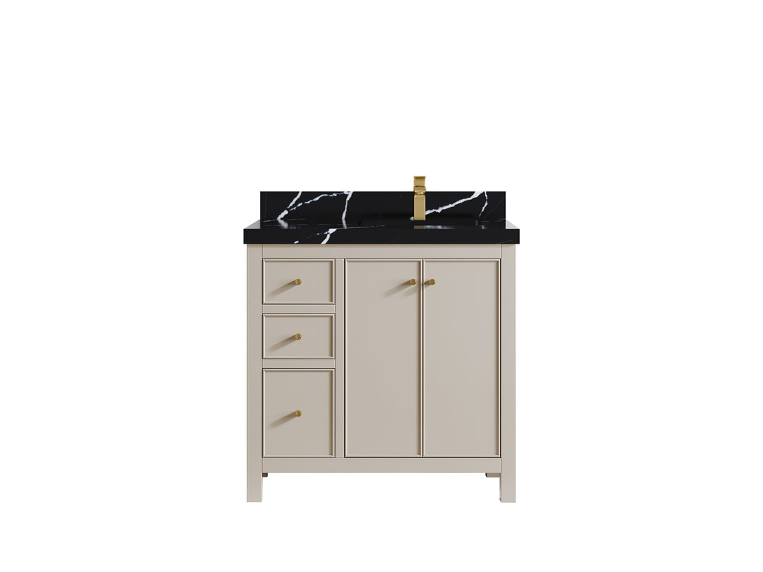 Chicago 36 in. W x 22 in. D Right Offset Sink Bathroom Vanity