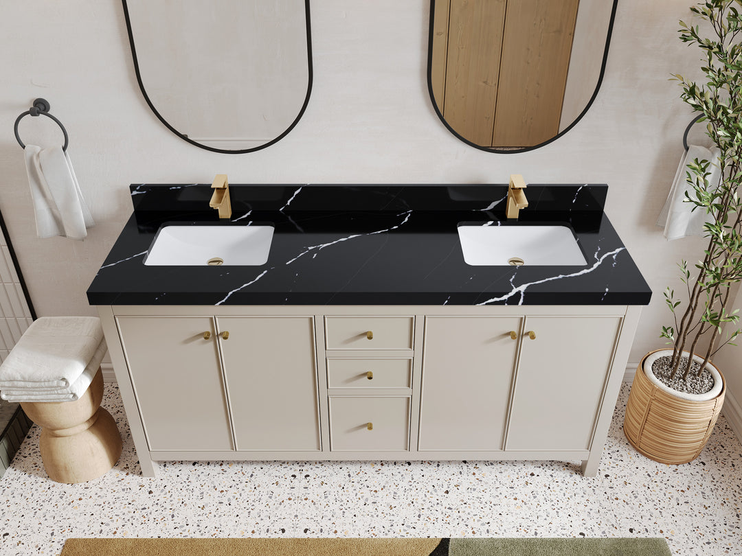 Chicago 72 in. W x 22 in. D Double Sink Bathroom Vanity