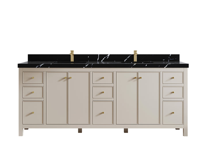 Chicago 84 in. W x 22 in. D Double Sink Bathroom Vanity - photo 9