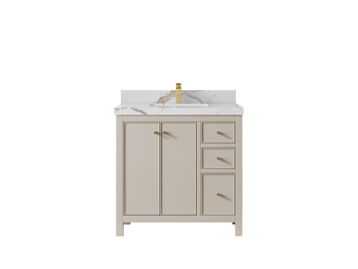 Chicago 36 in. W x 22 in. D Center Sink Bathroom Vanity - photo 15