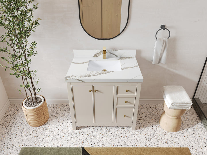Chicago 36 in. W x 22 in. D Center Sink Bathroom Vanity - photo 14