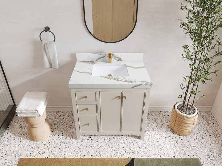 Chicago 36 in. W x 22 in. D Center Sink Bathroom Vanity - photo 40