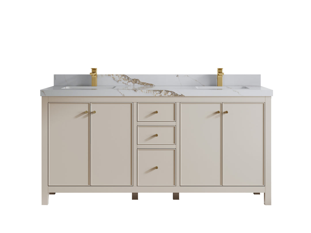 Chicago 72 in. W x 22 in. D Double Sink Bathroom Vanity