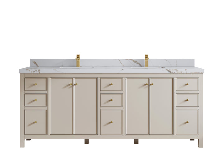 Chicago 84 in. W x 22 in. D Double Sink Bathroom Vanity - photo 15