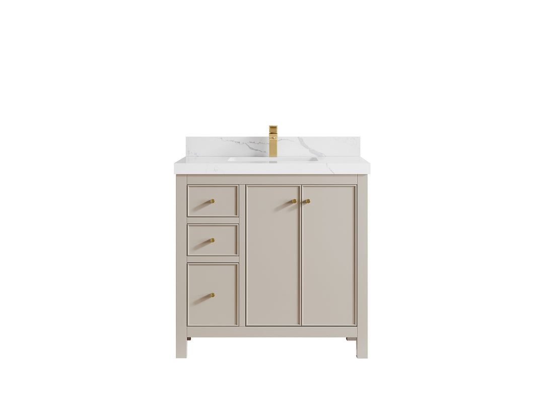 Chicago 36 in. W x 22 in. D Center Sink Bathroom Vanity