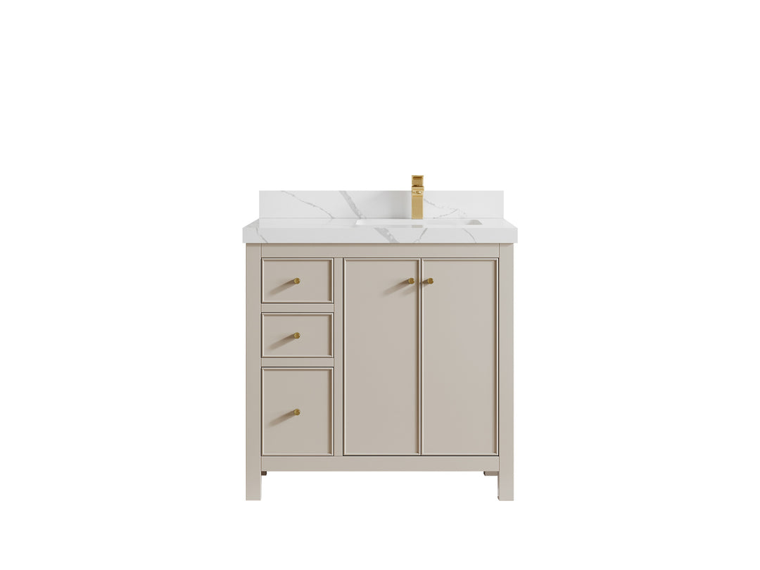 Chicago 36 in. W x 22 in. D Right Offset Sink Bathroom Vanity