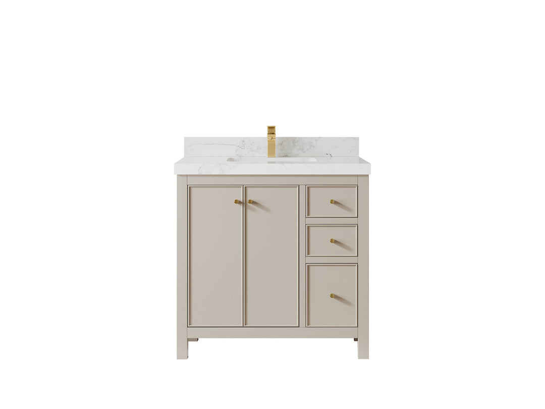 Chicago 36 in. W x 22 in. D Center Sink Bathroom Vanity