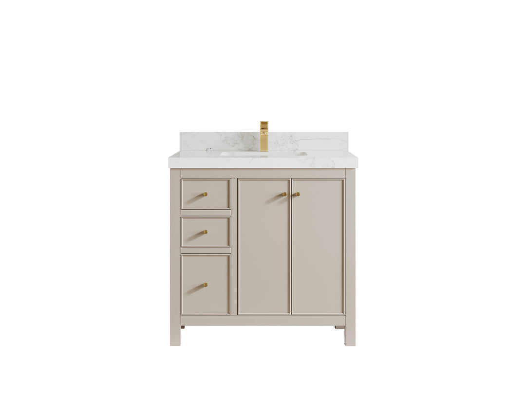 Chicago 36 in. W x 22 in. D Center Sink Bathroom Vanity