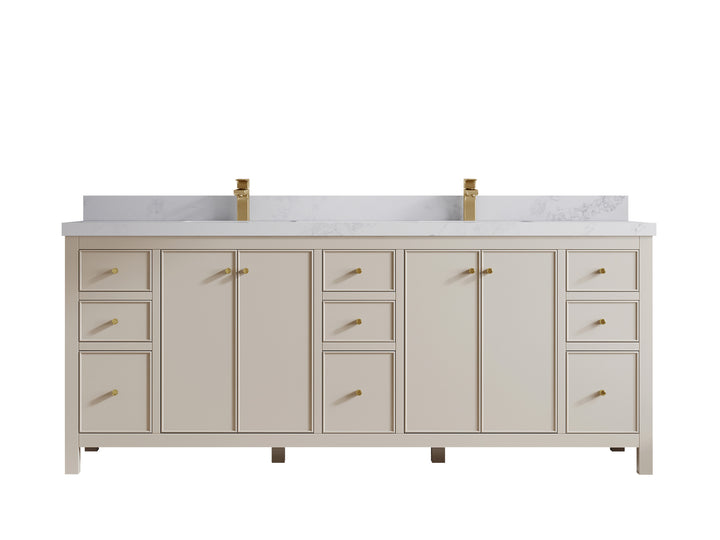 Chicago 84 in. W x 22 in. D Double Sink Bathroom Vanity - photo 19