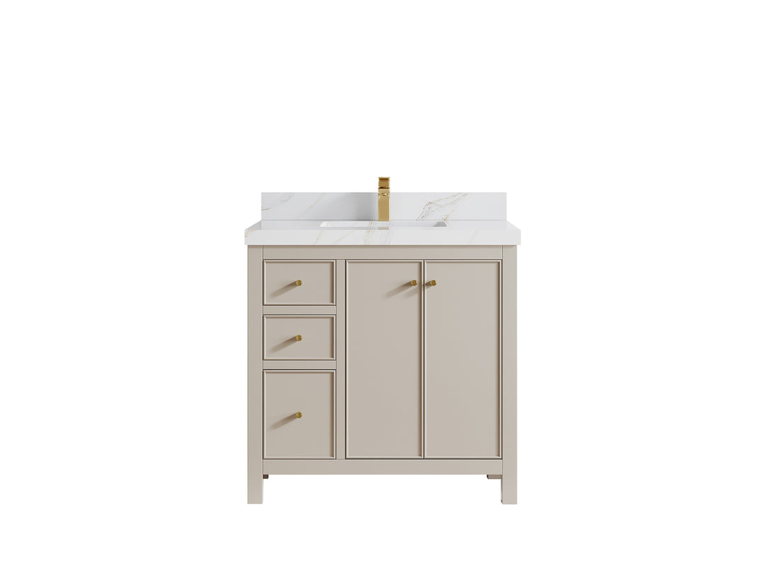 Chicago 36 in. W x 22 in. D Center Sink Bathroom Vanity