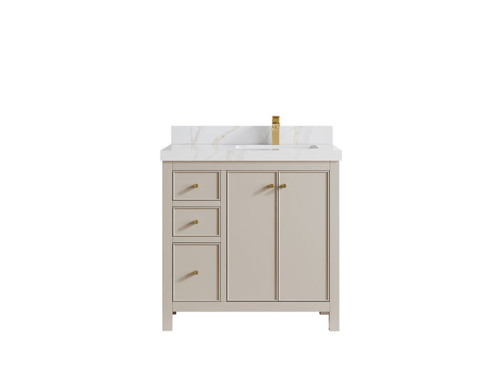 Chicago 36 in. W x 22 in. D Right Offset Sink Bathroom Vanity - photo 21