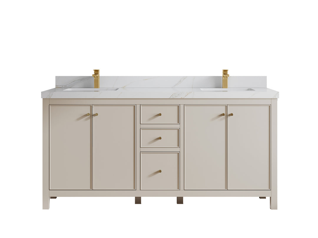 Chicago 72 in. W x 22 in. D Double Sink Bathroom Vanity
