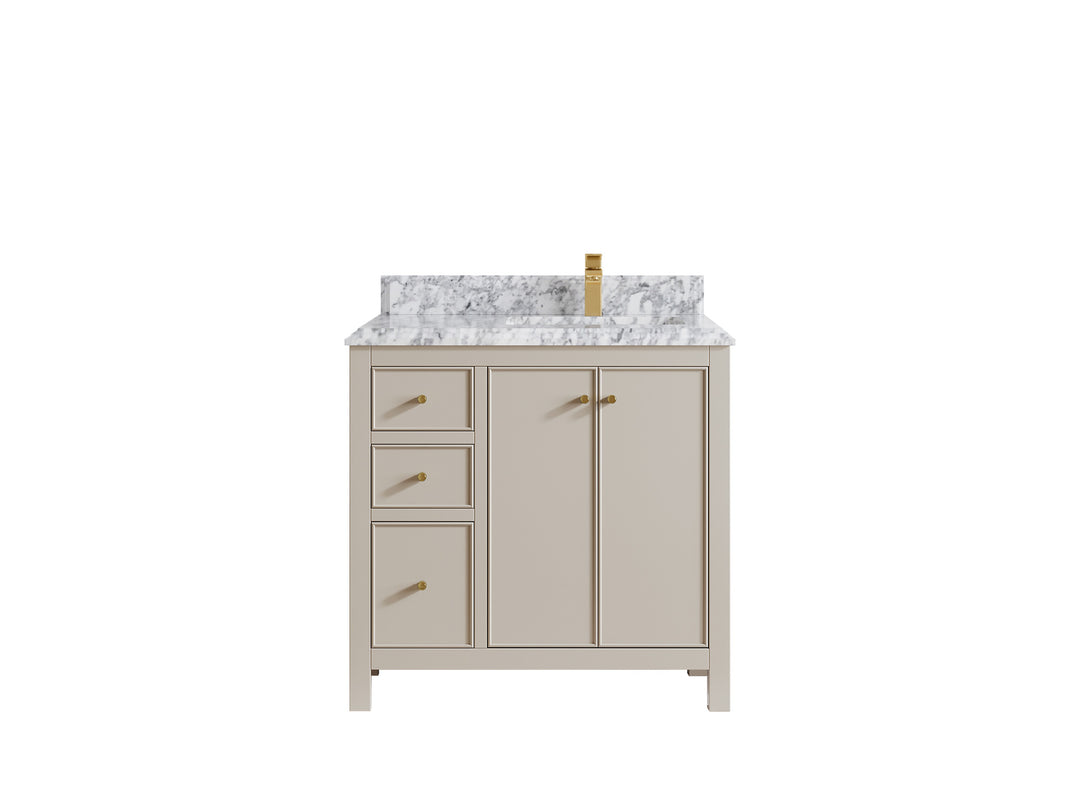 Chicago 36 in. W x 22 in. D Right Offset Sink Bathroom Vanity