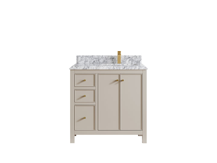 Chicago 36 in. W x 22 in. D Right Offset Sink Bathroom Vanity - photo 23