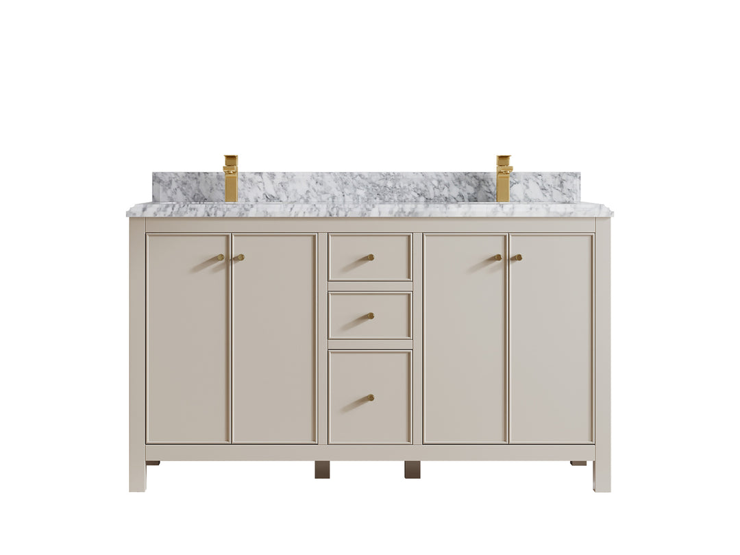 Chicago 60 in. W x 22 in. D Double Sink Bathroom Vanity