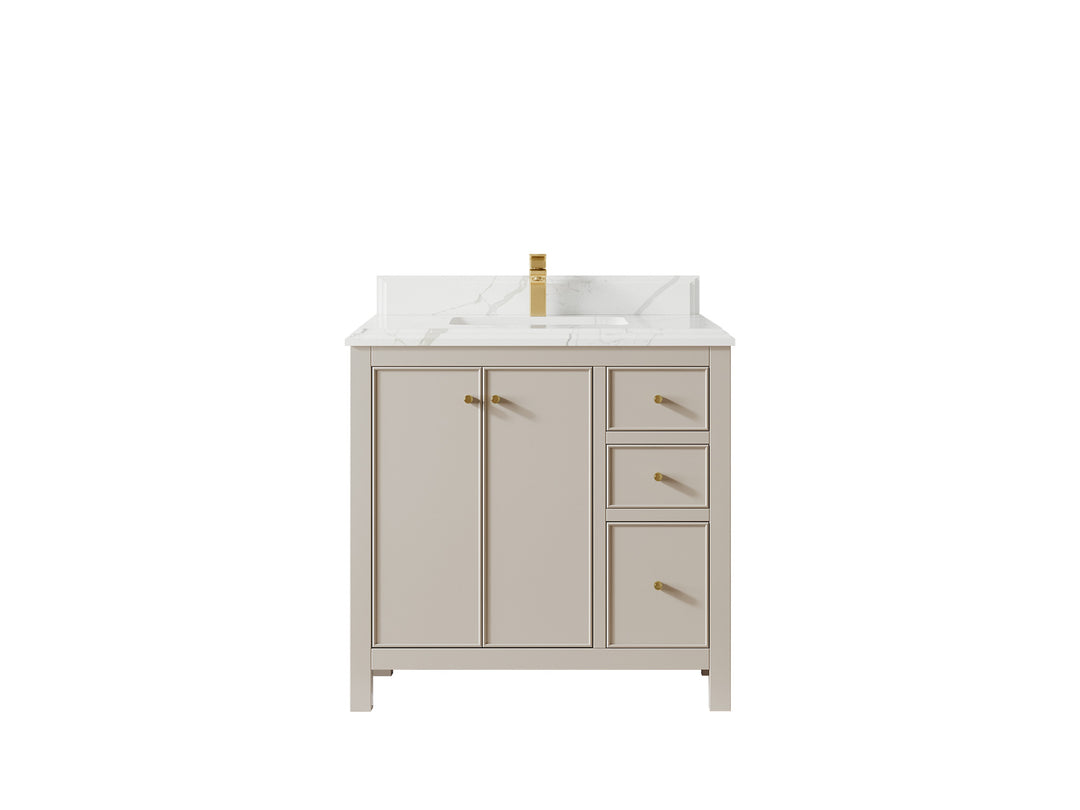 Chicago 36 in. W x 22 in. D Center Sink Bathroom Vanity