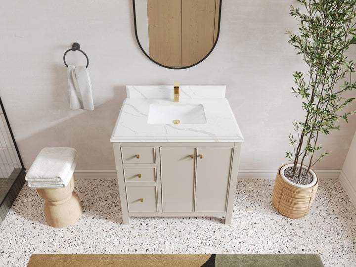 Chicago 36 in. W x 22 in. D Center Sink Bathroom Vanity - photo 20