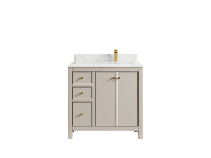 Chicago 36 in. W x 22 in. D Right Offset Sink Bathroom Vanity - photo 25