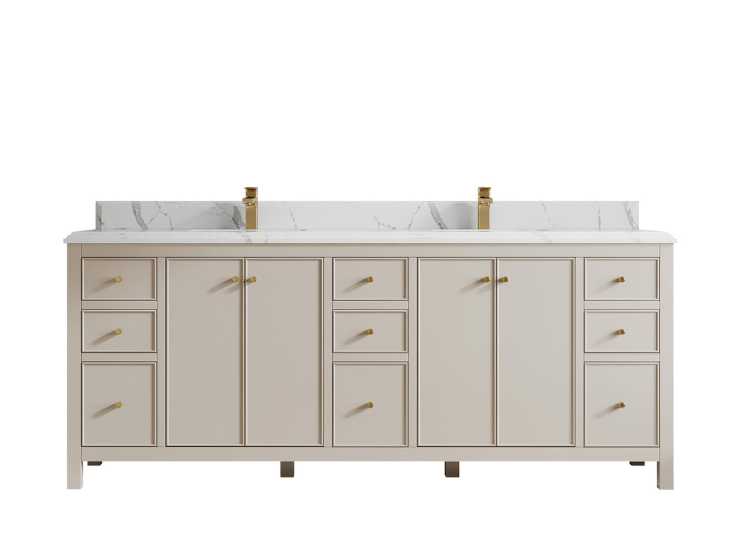 Chicago 84 in. W x 22 in. D Double Sink Bathroom Vanity