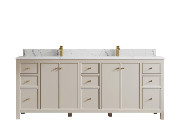 Chicago 84 in. W x 22 in. D Double Sink Bathroom Vanity - photo 25